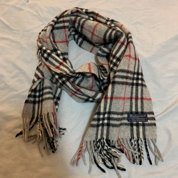 Burberry Lambswool check scarf grey - Picture 2 of 5